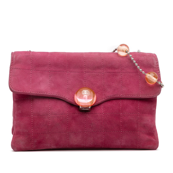 Chanel Handbags - Pre-Loved Chanel CC Choco Bar Suede Beaded Chain Flap